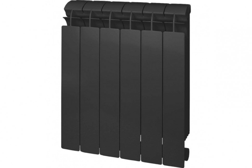Радиатор биметаллический секционный Style Plus 500 14 секций, боковое подключение, чёрный Global