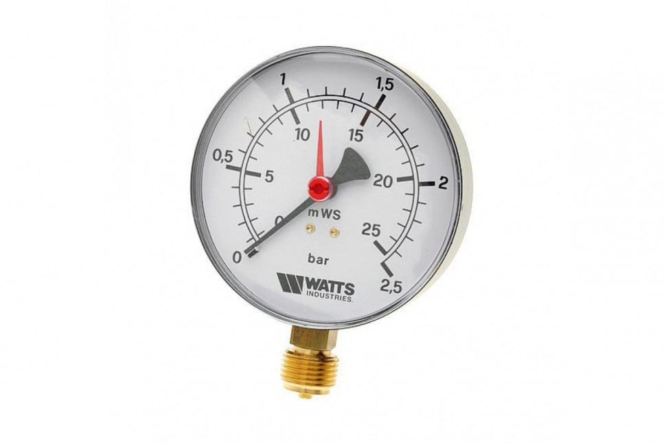 Манометр радиальный 63 мм 1/4", 0-25 бар Watts F+R200