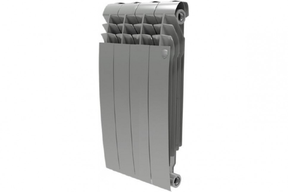 Радиатор биметаллический секционный Royal Thermo Biliner Silver Satin 500 4 секции, боковое подключение