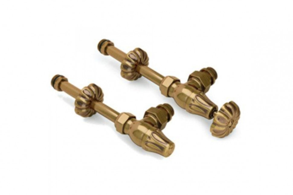 Комплект угловых вентилей с трубками Old Style 1/2" x 1/2", бронза SR Rubinetterie