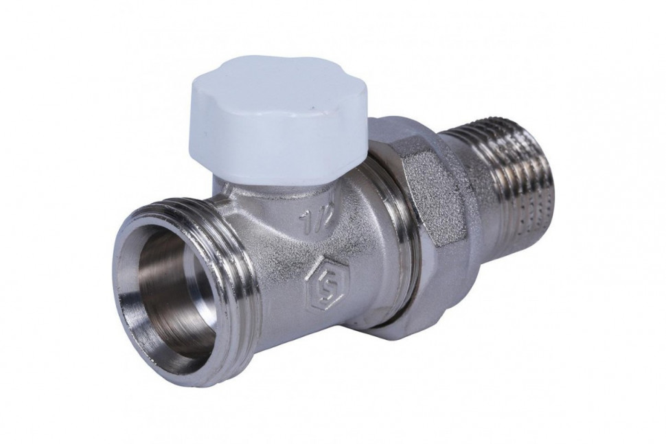 Клапан запорно-балансировочный 1/2"х3/4"ЕК, прямой STOUT