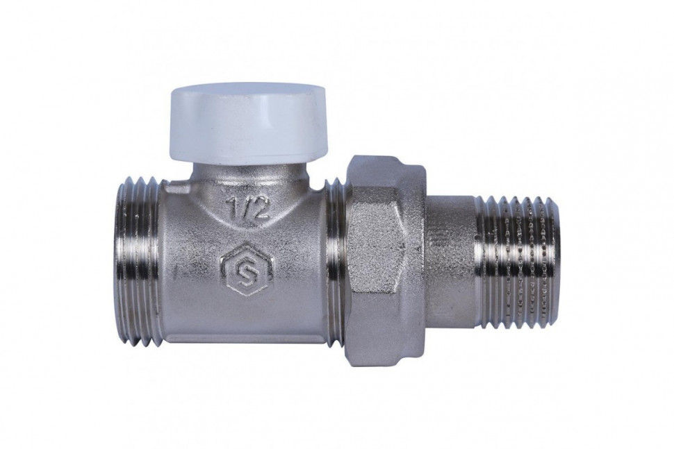 Клапан запорно-балансировочный 1/2"х3/4"ЕК, прямой STOUT