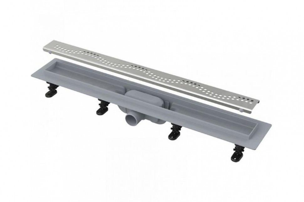 Водоотводящий желоб APZ8 Simple 850 мм с порогами для перфорированной решетки Alcaplast
