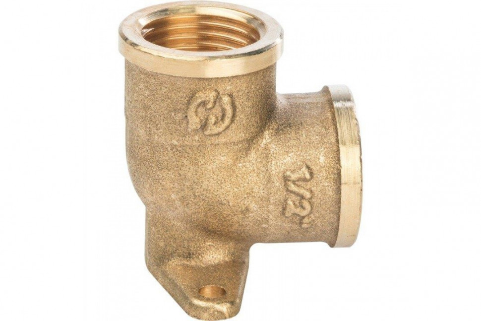 Угольник с креплением ВР 1/2" STOUT