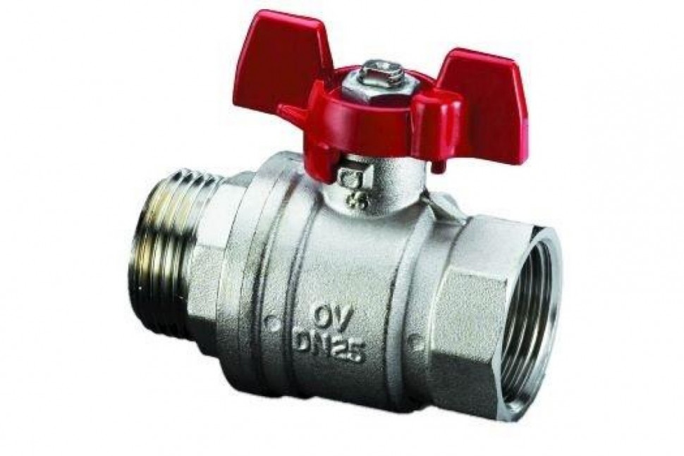Кран шаровый 1/2" НВ маховик из алюминия Optibal Oventrop