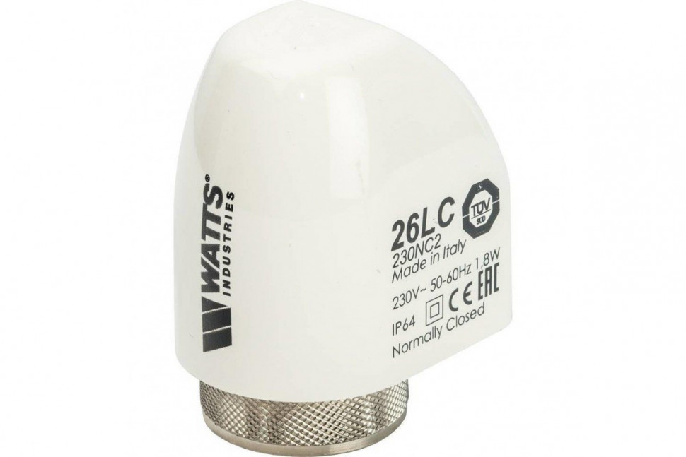 Сервопривод 230V, нормально закрытый, съемный кабель 26LC Watts