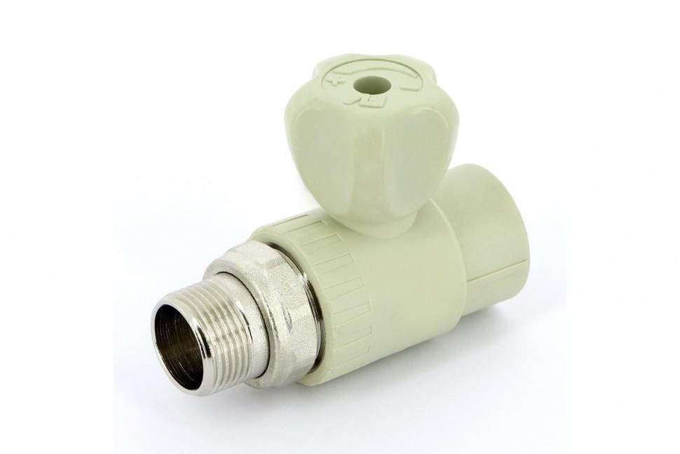 Кран шаровой радиаторный 25x3/4" НР, прямой PPR FV-Plast