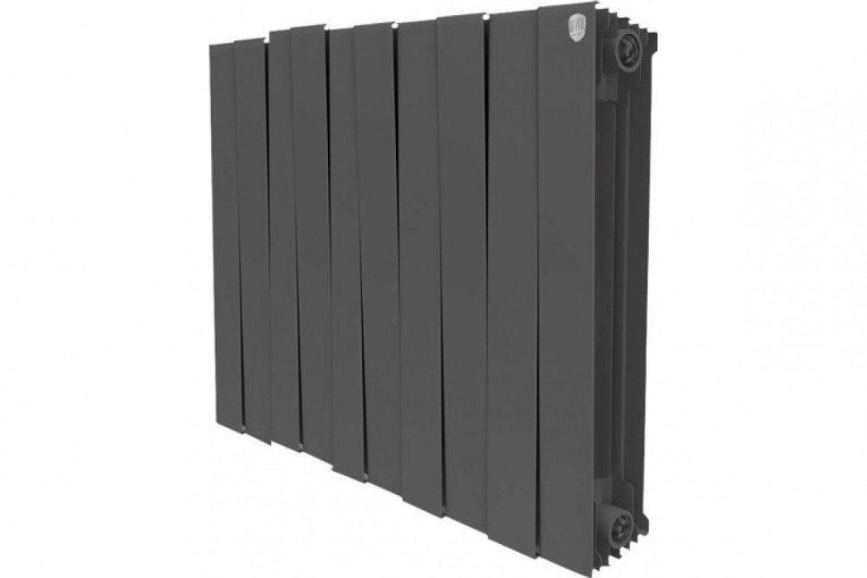 Радиатор биметаллический секционный Royal Thermo PianoForte Noir Sable 500 10 секций, боковое подключение