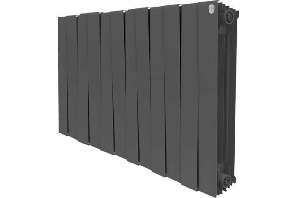 Радиатор биметаллический секционный Royal Thermo PianoForte Noir Sable 500 12 секций, боковое подключение