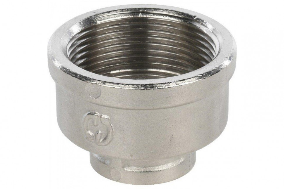 Муфта ВВ переxодная 1 1/2"x3/4", никелированная STOUT