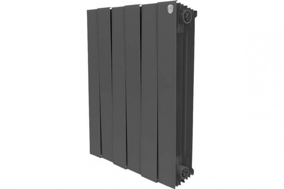 Радиатор биметаллический секционный Royal Thermo PianoForte Noir Sable 500 6 секций, боковое подключение