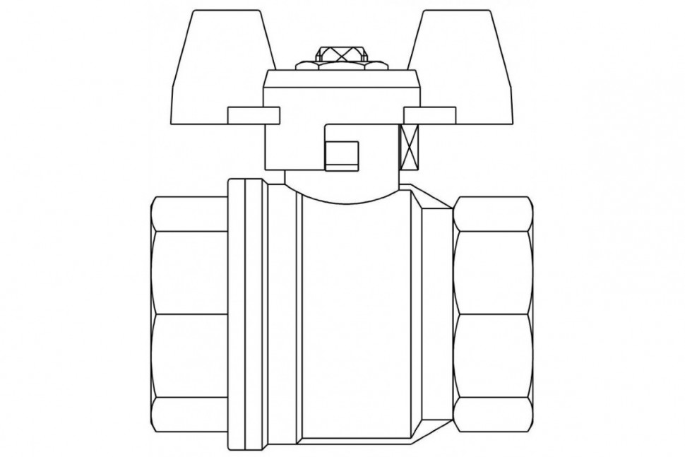 Кран шаровый 3/4" ВВ маховик из алюминия Optibal Oventrop