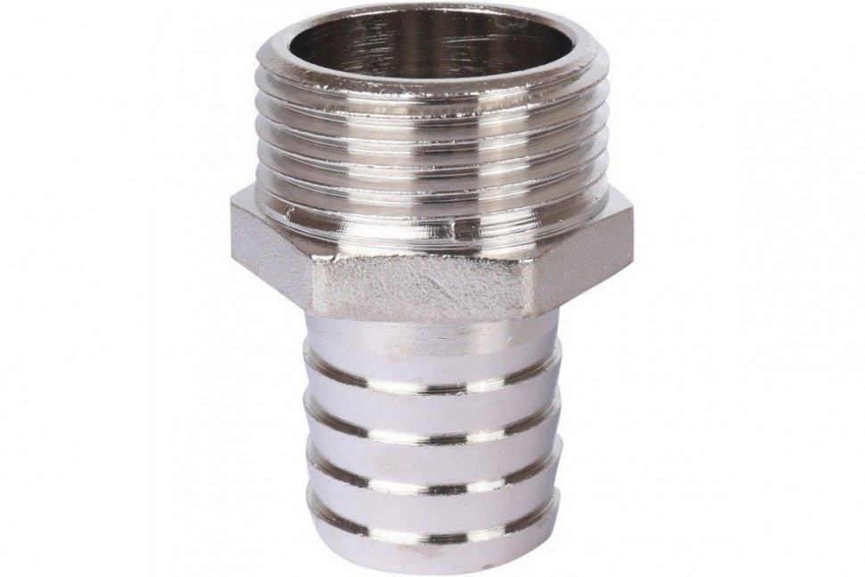 Штуцер НР 1"x25, никелированный STOUT