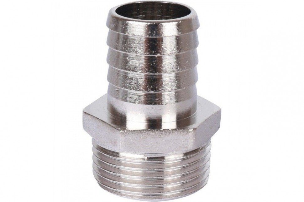 Штуцер НР 1"x25, никелированный STOUT