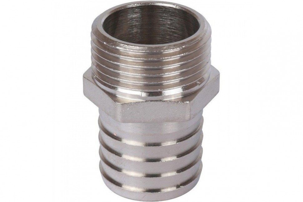 Штуцер НР 1"x30, никелированный STOUT
