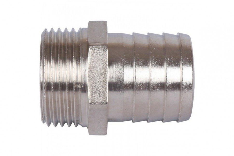 Штуцер НР 1"x30, никелированный STOUT