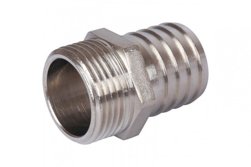 Штуцер НР 1"x30, никелированный STOUT
