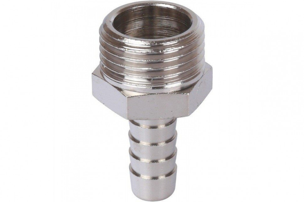 Штуцер НР 1/2"x10, никелированный STOUT