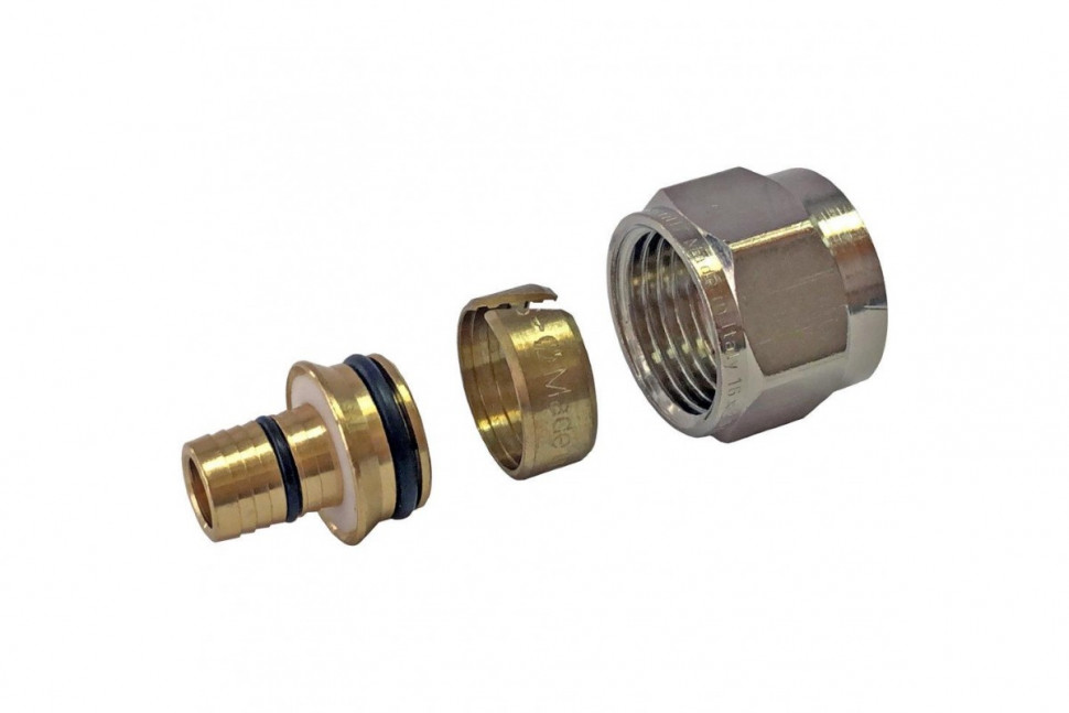 Фитинг компрессионный для труб PEX-AL-PEX 16х2,6х1/2" STOUT