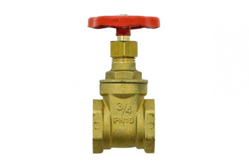 Задвижка клиновидная ВВ 3/4" латунная PN10 UNI-FITT
