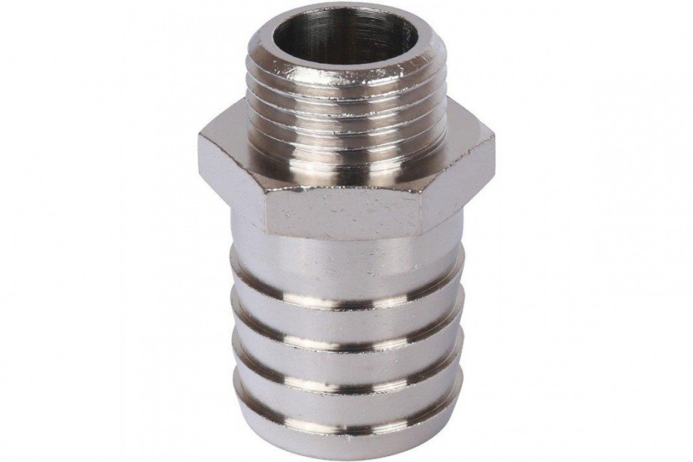 Штуцер НР 1/2"x25, никелированный STOUT