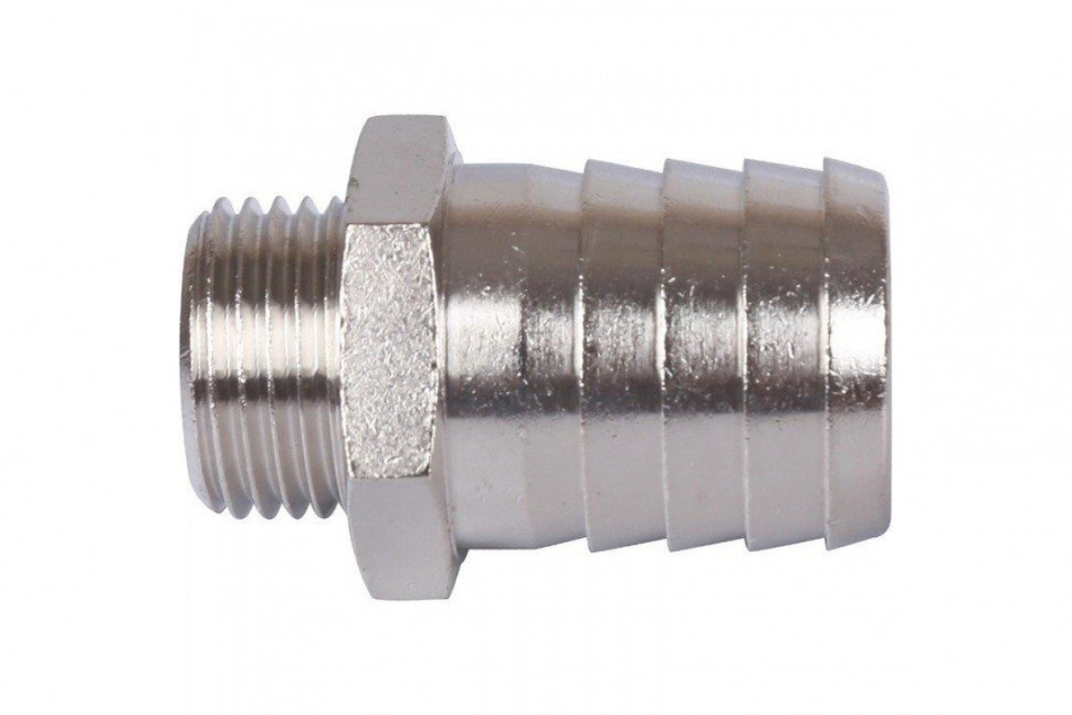 Штуцер НР 1/2"x25, никелированный STOUT