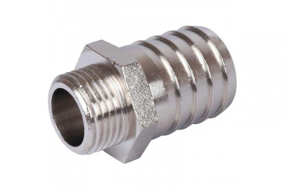 Штуцер НР 1/2"x25, никелированный STOUT