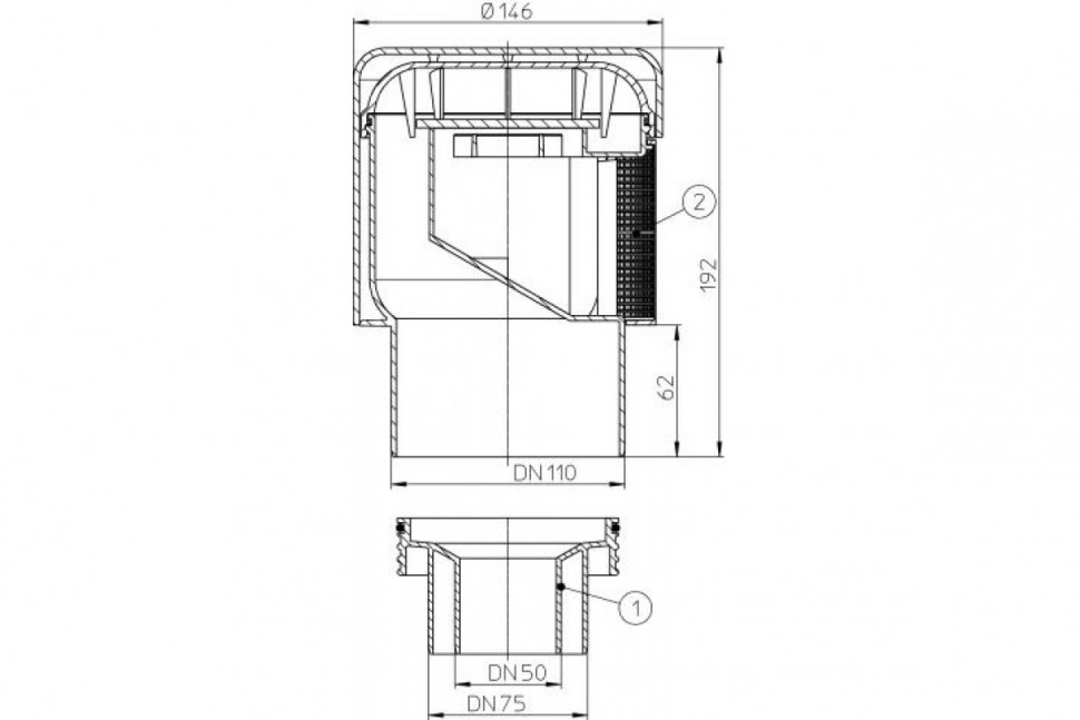 Вакуумный клапан DN 50/75/110 HL900N