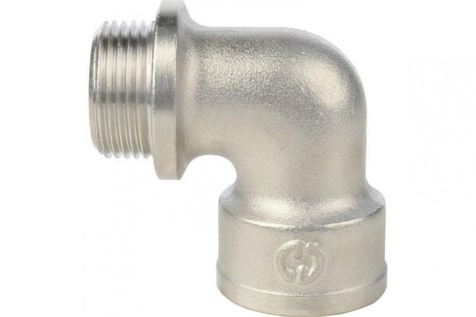 Угольник с упором НВ 3/4", никелированный STOUT