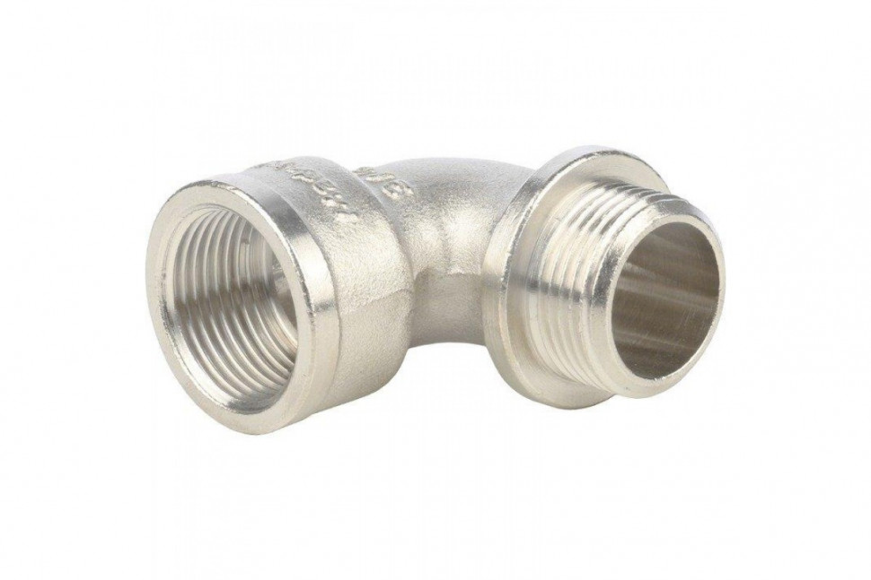 Угольник с упором НВ 3/4", никелированный STOUT