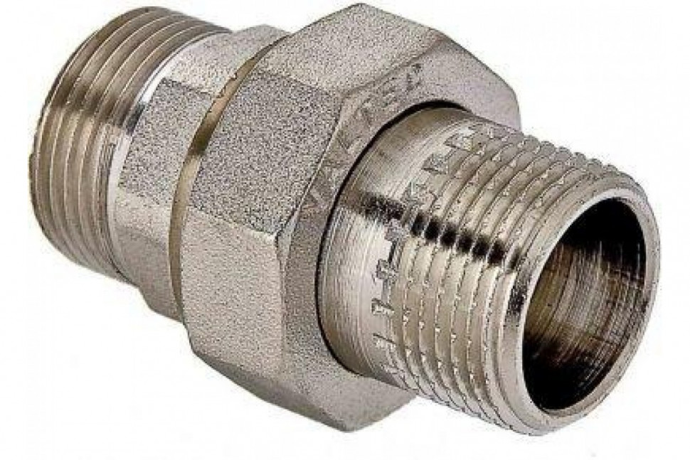 Разъемное соединение "американка" НН, уплотнение под гайкой o-ring кольцо 1/2", никелированное STOUT