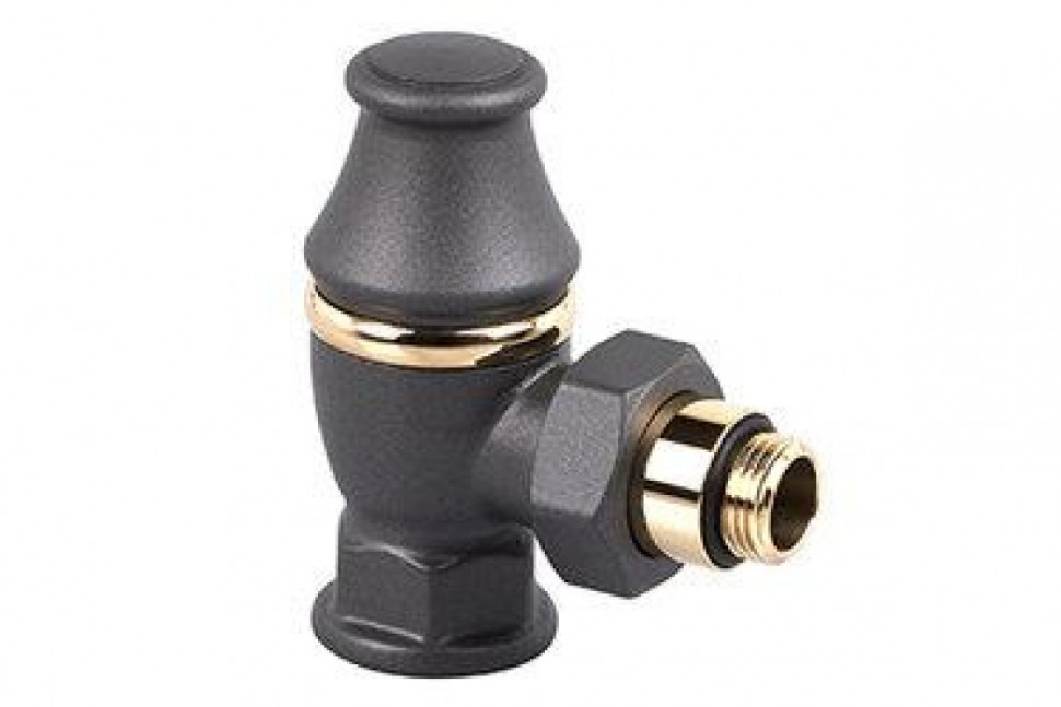 Клапан угловой запорный Liberty 1/2"х 3/4", антрацит SR Rubinetterie