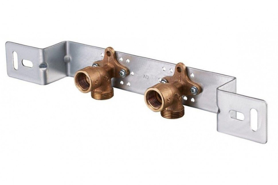 Шина монтажная с отводами Cofit S 3/4" НР x 1/2" x 153 мм с изогнутым крепежом Oventrop