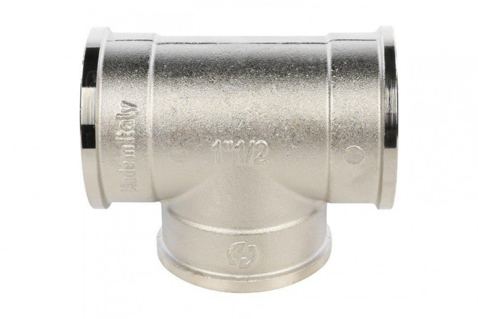 Тройник ВВ 1 1/2", никелированный STOUT