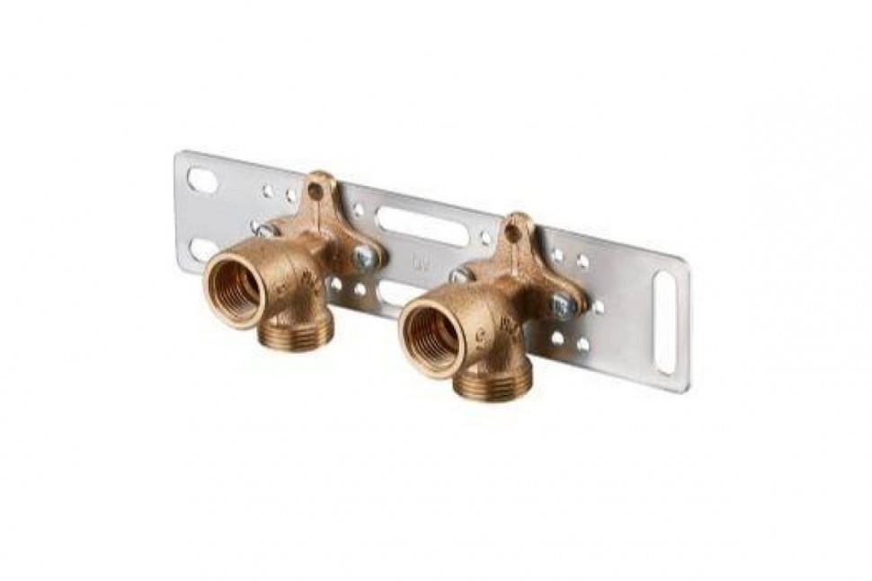 Шина монтажная с отводами Cofit S 3/4" НР x 1/2" x 80 мм с плоским крепежом Oventrop