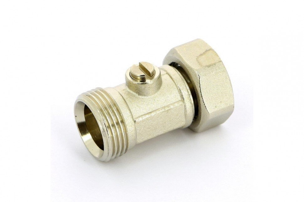 Узел радиаторный со встроенным краном НВ 3/4"ЕК х 3/4"ЕК, прямой UNI-FITT