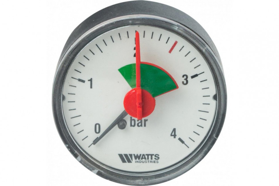 Манометр аксиальный 50 мм 1/4", 0-4 бар Watts F+R101
