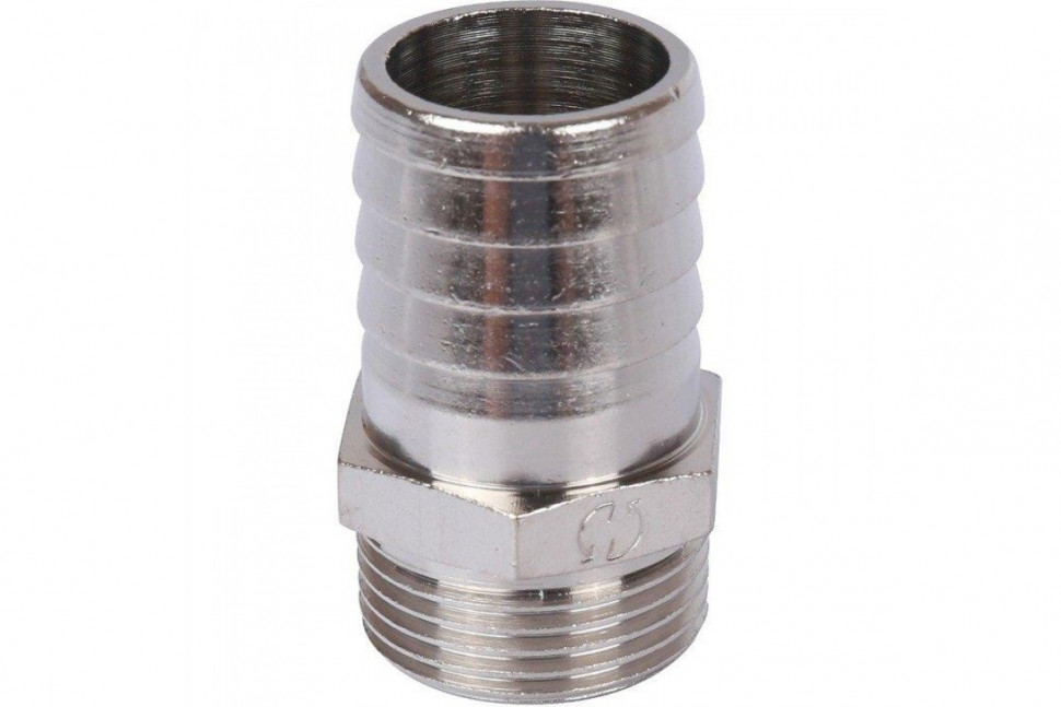 Штуцер НР 3/4"x25, никелированный STOUT
