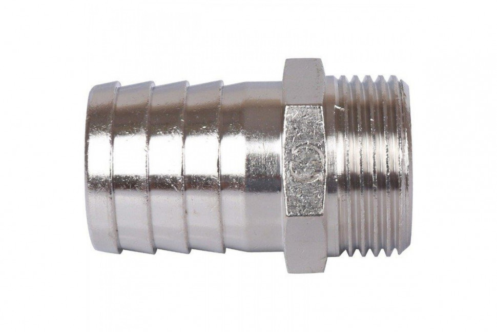 Штуцер НР 3/4"x25, никелированный STOUT