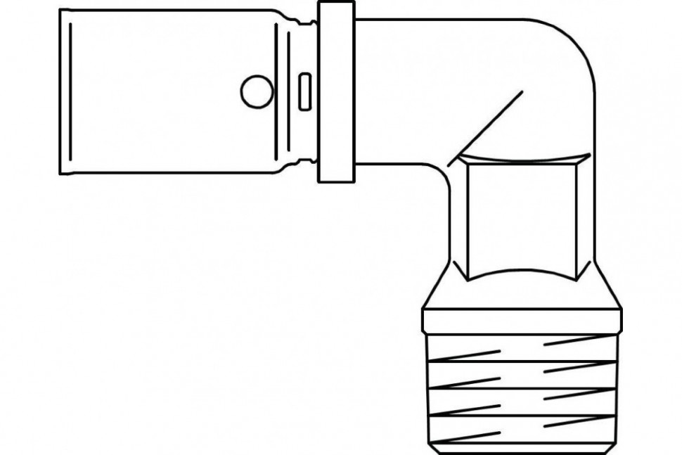 Угольник-переход прессовый Cofit P 20 x 1/2 НР Oventop
