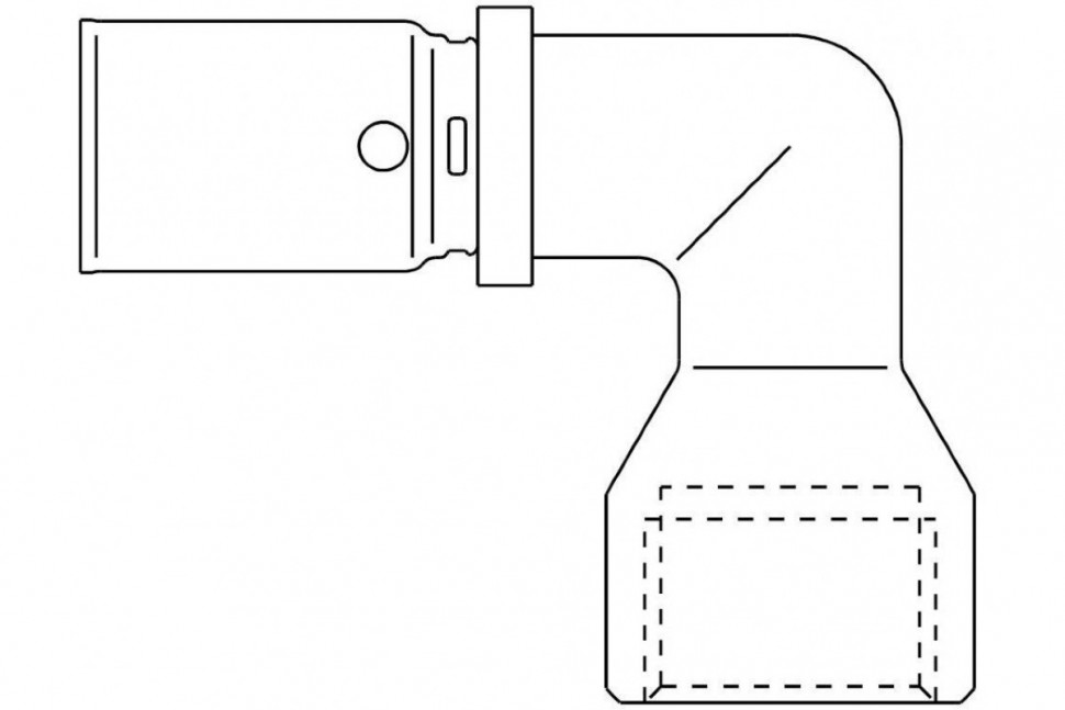 Угольник-переход прессовый Cofit P 20 x 3/4 ВР Oventop