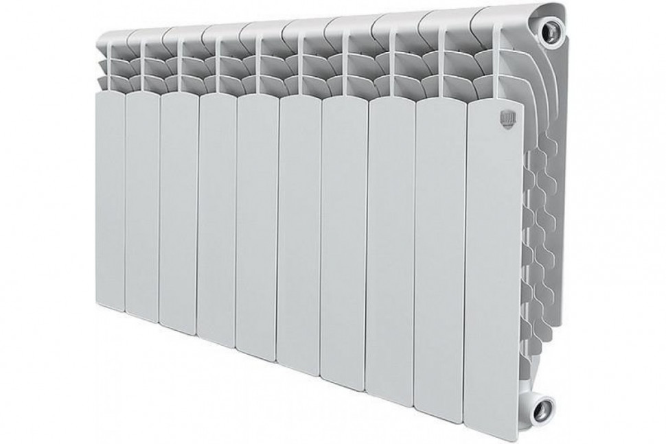 Радиатор алюминиевый секционный Royal Thermo Revolution 350 10 секций, боковое подключение, белый