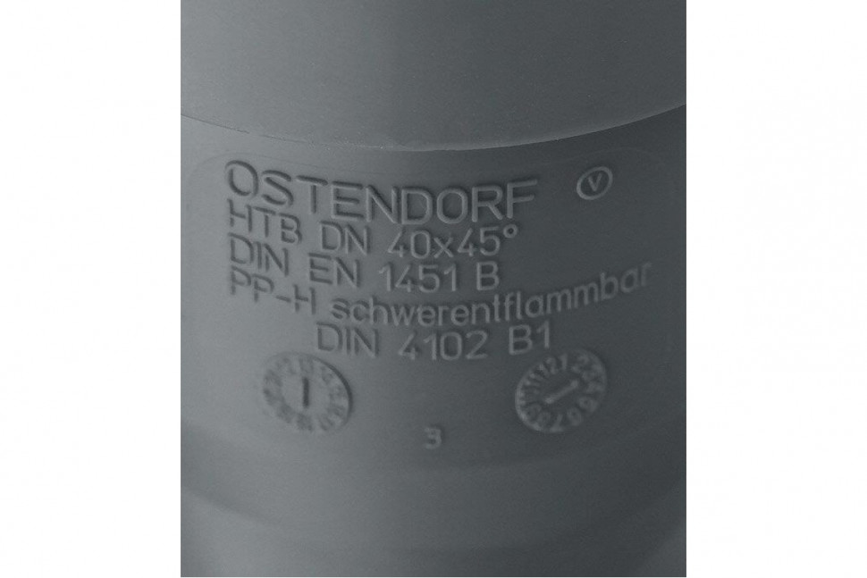 Отвод канализационный HTB 40 45° Ostendorf