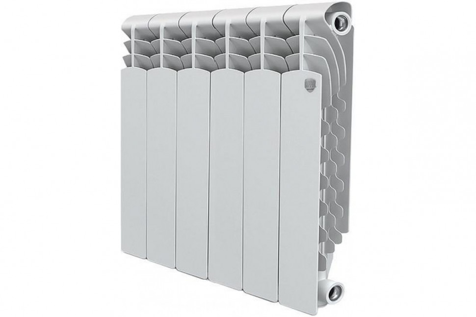 Радиатор алюминиевый секционный Royal Thermo Revolution 350 6 секций, боковое подключение, белый