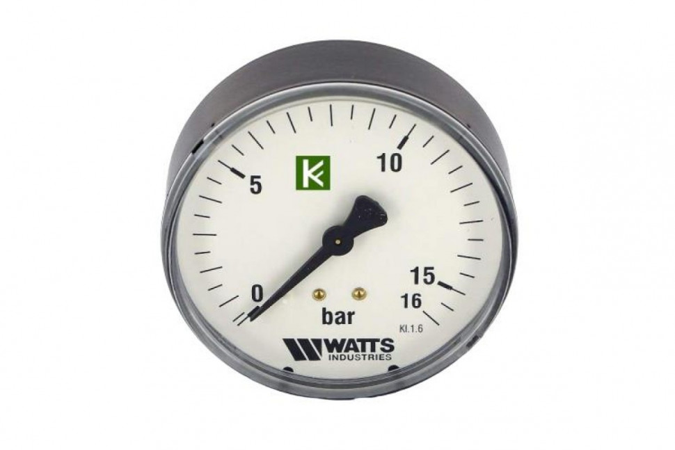 Манометр аксиальный 80 мм 1/4", 0-16 бар Watts F+R150