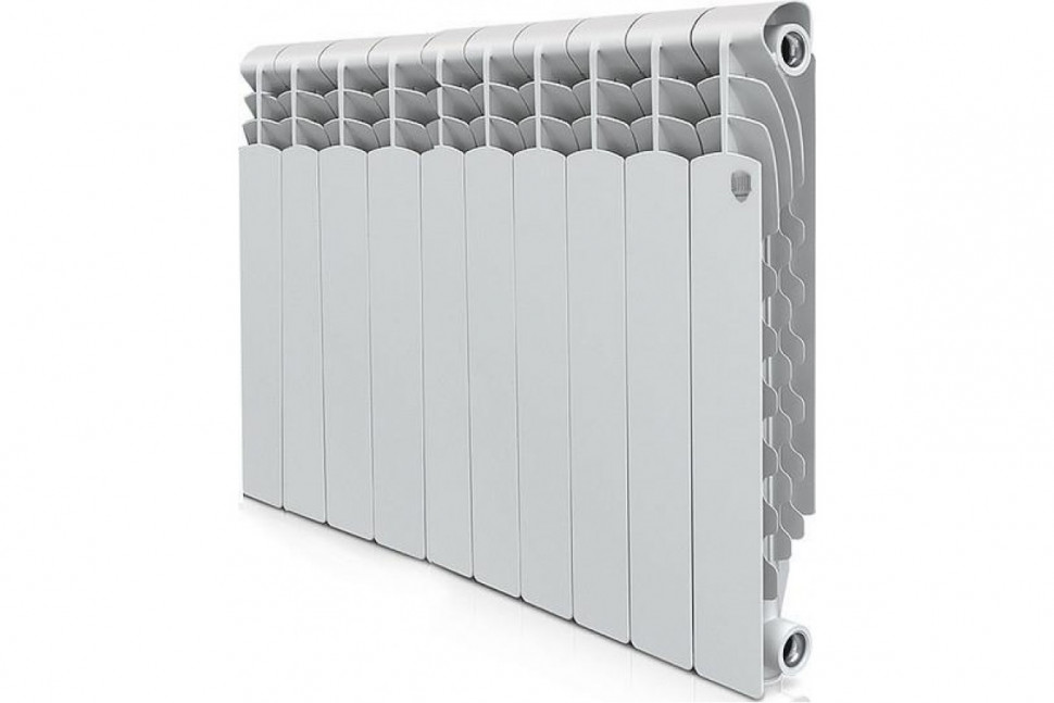Радиатор алюминиевый секционный Royal Thermo Revolution 500 10 секций, боковое подключение, белый