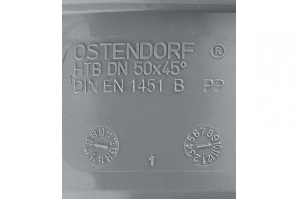 Отвод канализационный HTB 50 45° Ostendorf