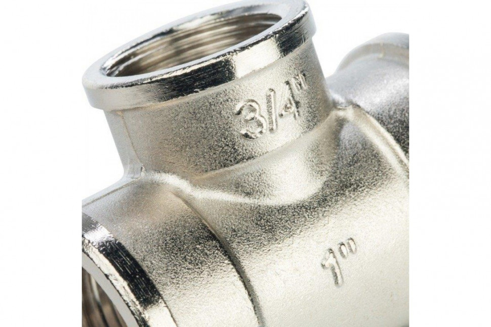 Тройник ВВ переxодной 1"x3/4x1", никелированный STOUT