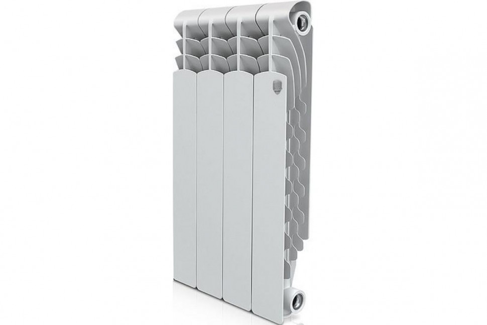 Радиатор алюминиевый секционный Royal Thermo Revolution 500 4 секции, боковое подключение, белый