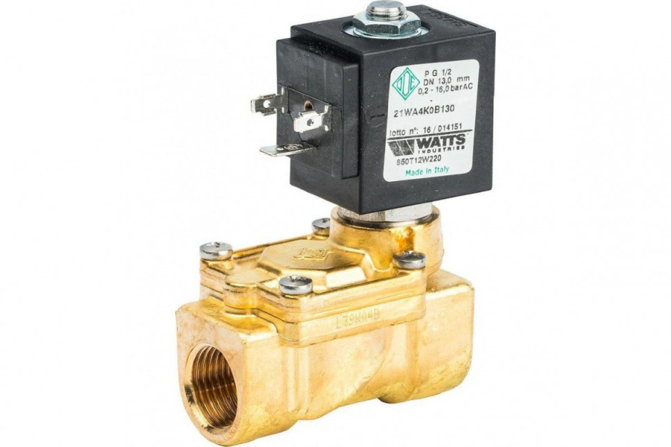 Клапан соленоидный для систем водоснабжения 1/2", нормально закрытый Watts